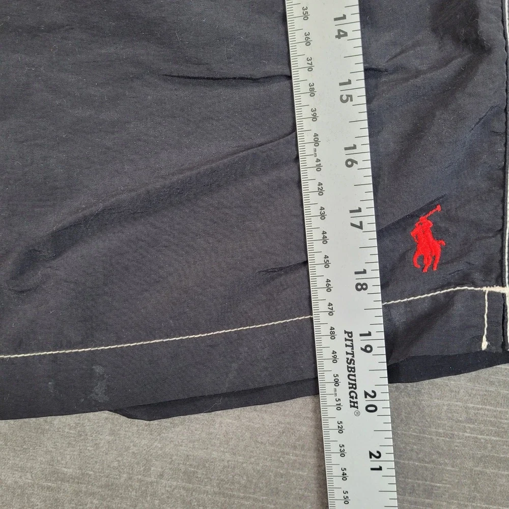 Polo Ralph Lauren‎ Y2K Mens Swim Trunks Board Shorts Black Size L Pockets Logo